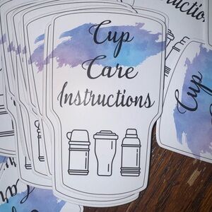 Cup Care Instruction